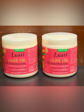 Lusti Olive Oil Hair Mayonnaise. Excellent for natural hair. Set of 2./9.7 oz